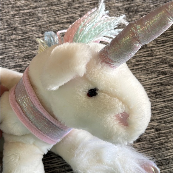 COMMONWEALTH 2001 Pastel Rainbow Sparkle Unicorn Plush RARE - Picture 2 of 4